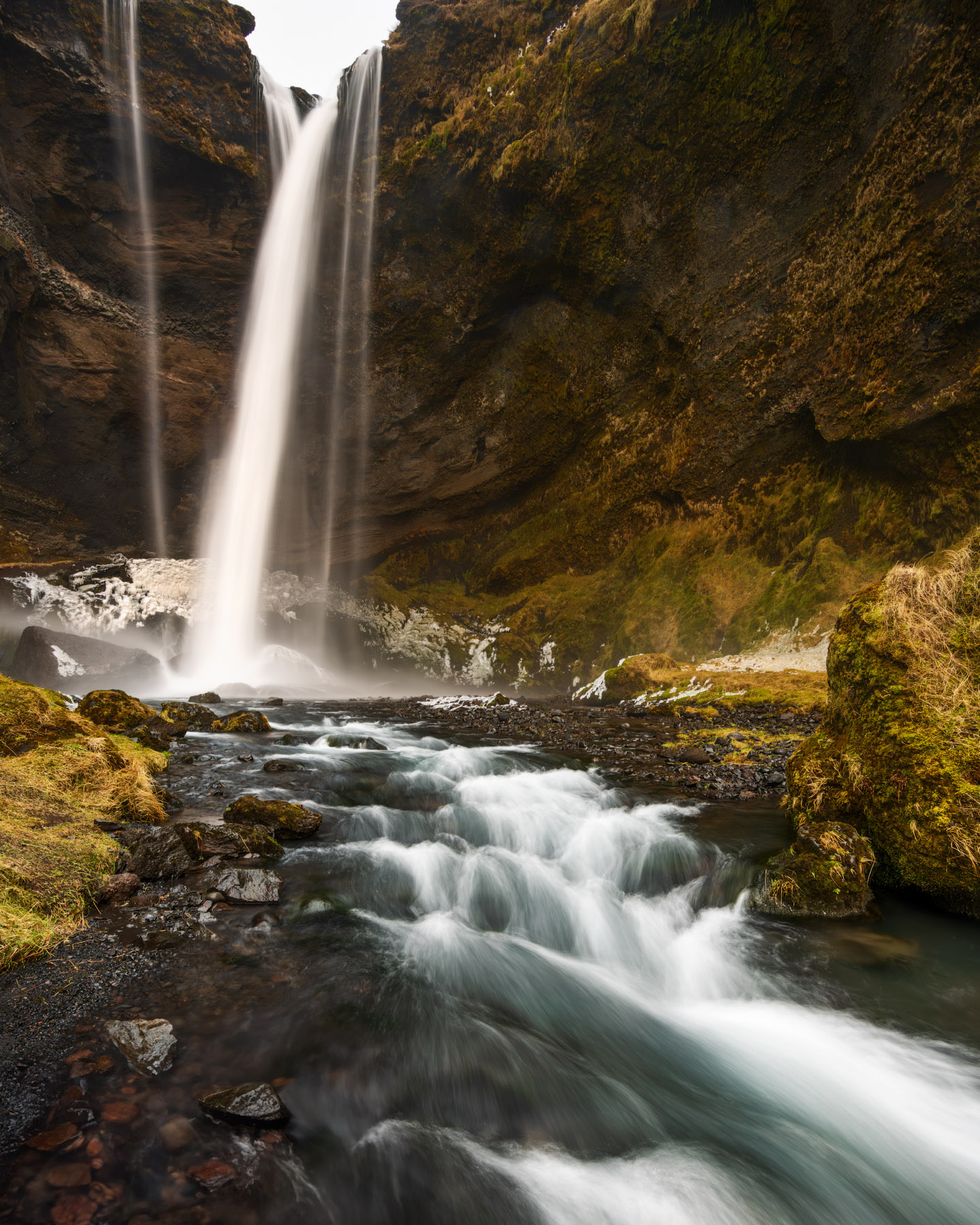 Kvernussfoos waterfall near Evindarhólar in South Iceland